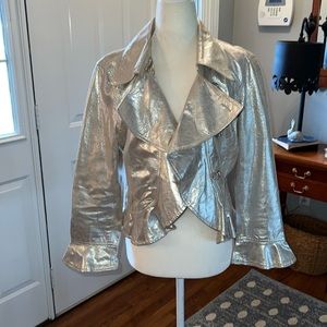 BEBE Jacket gold/silverish metallic size Large